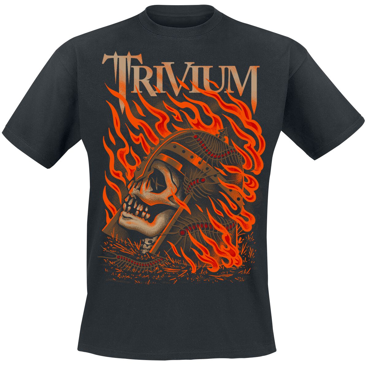 Trivium T-Shirt - Clark Or Flaming Skull - S to XXL - for Men - black - 100% cotton T-Shirts Band Merchandise