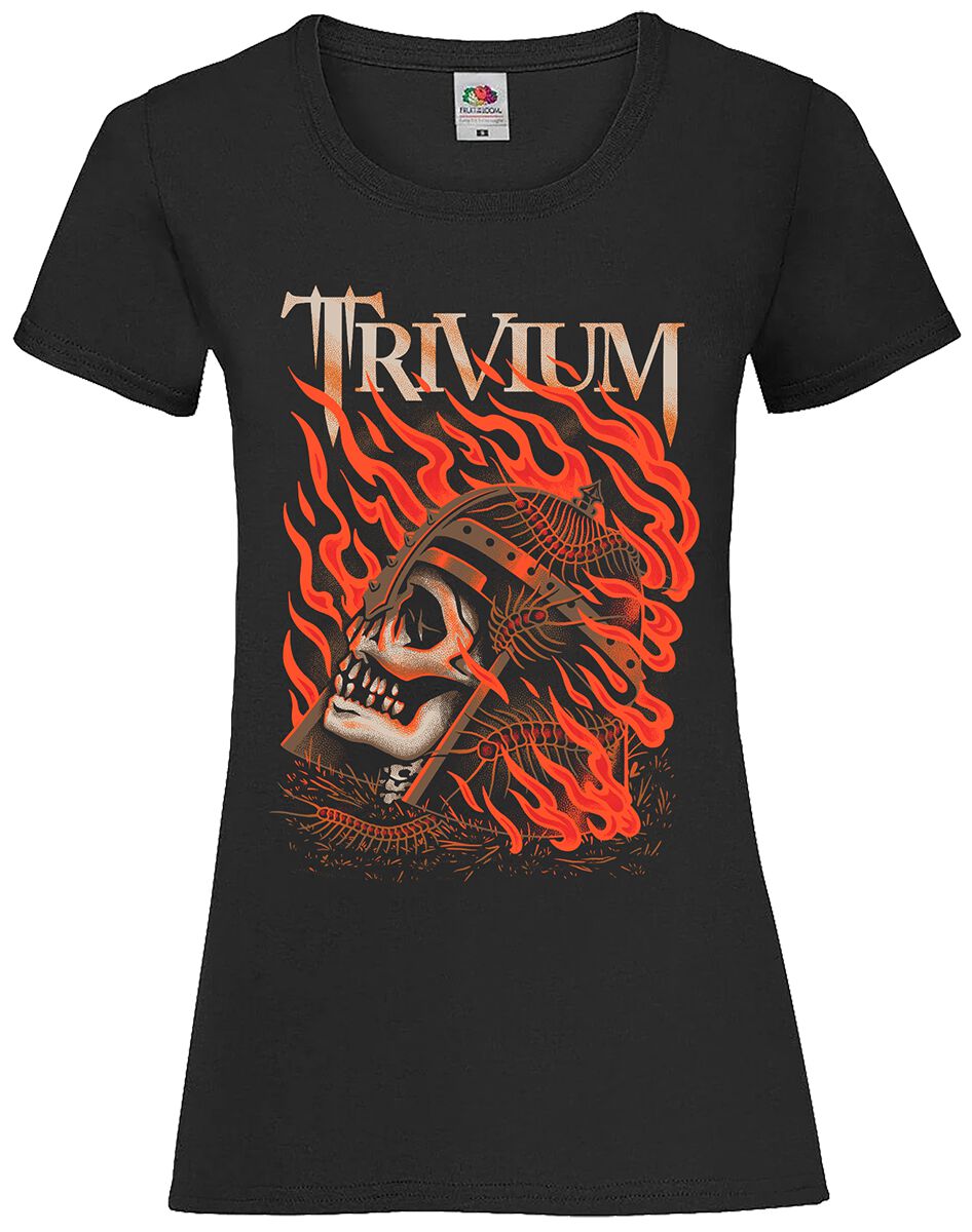 Trivium T-Shirt - Clark Or Flaming Skull - S to XXL - for Women - black - 100% cotton T-Shirts Band Merchandise