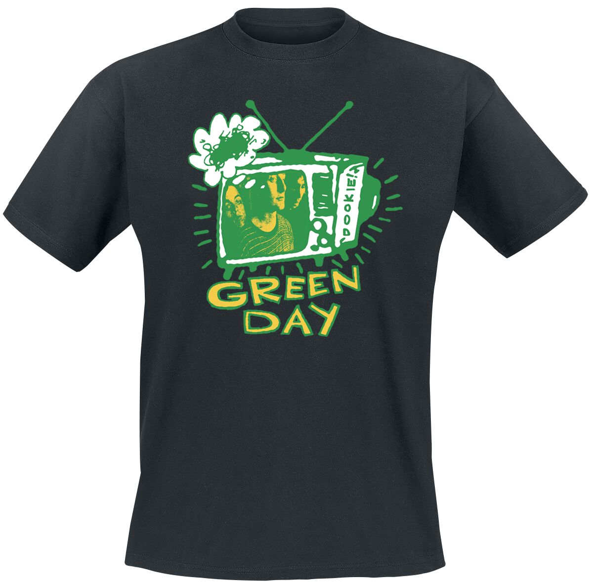 Green Day T-Shirt - Longview TV - S to XXL - for Men - black - 100% cotton T-Shirts Band Merchandise