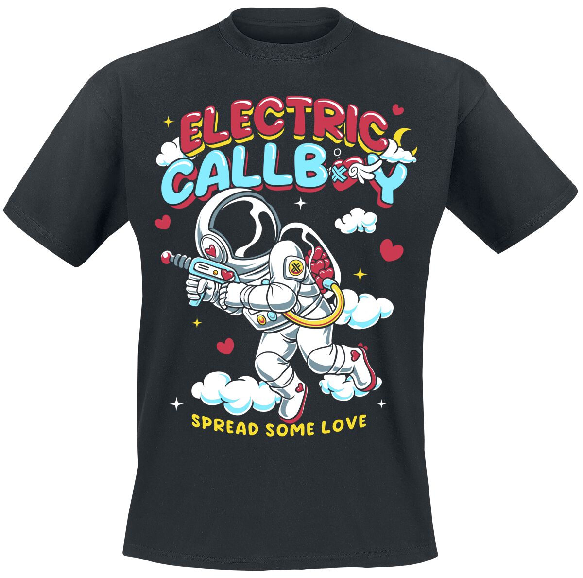 Electric Callboy T-Shirt - Spread Some Love - S to 3XL - for Men - black - 100% cotton T-Shirts Band Merchandise