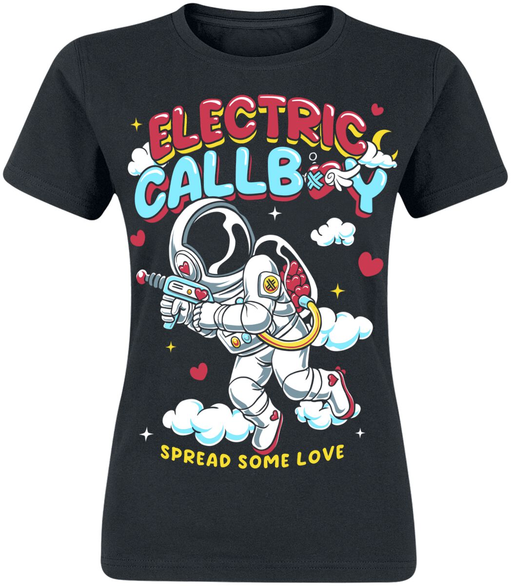 Electric Callboy T-Shirt - Spread Some Love - S to XXL - for Women - black - 100% cotton T-Shirts Band Merchandise