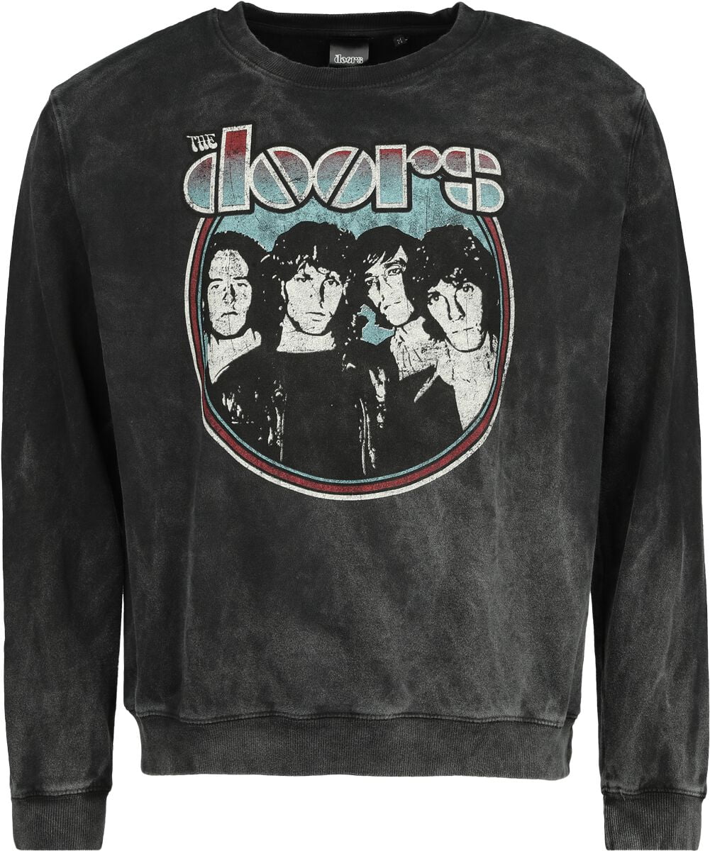 The Doors Sweatshirt - Photo - S to XXL - for Men - charcoal - 100% cotton Sweat Shirts Band Merchandise