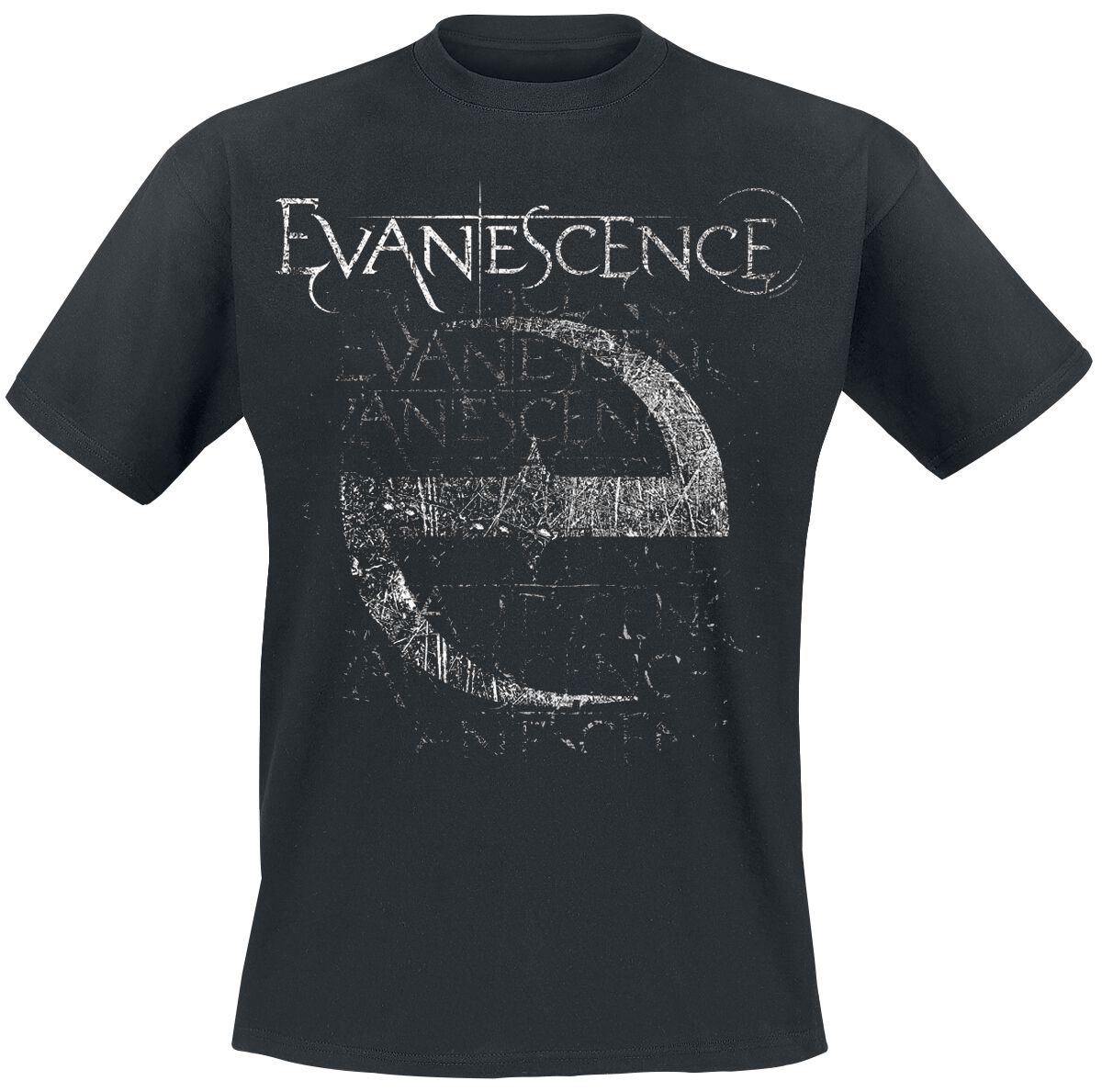 Evanescence T-Shirt - Distressed Stamped - M to 4XL - for Men - black - 100% cotton T-Shirts Band Merchandise