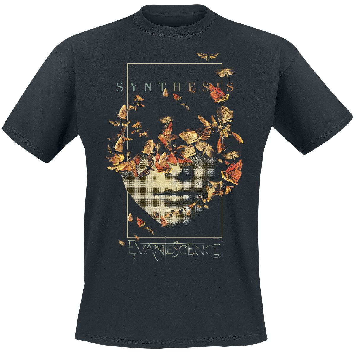 Evanescence T-Shirt - Half Face - S to 4XL - for Men - black - 100% cotton T-Shirts Band Merchandise