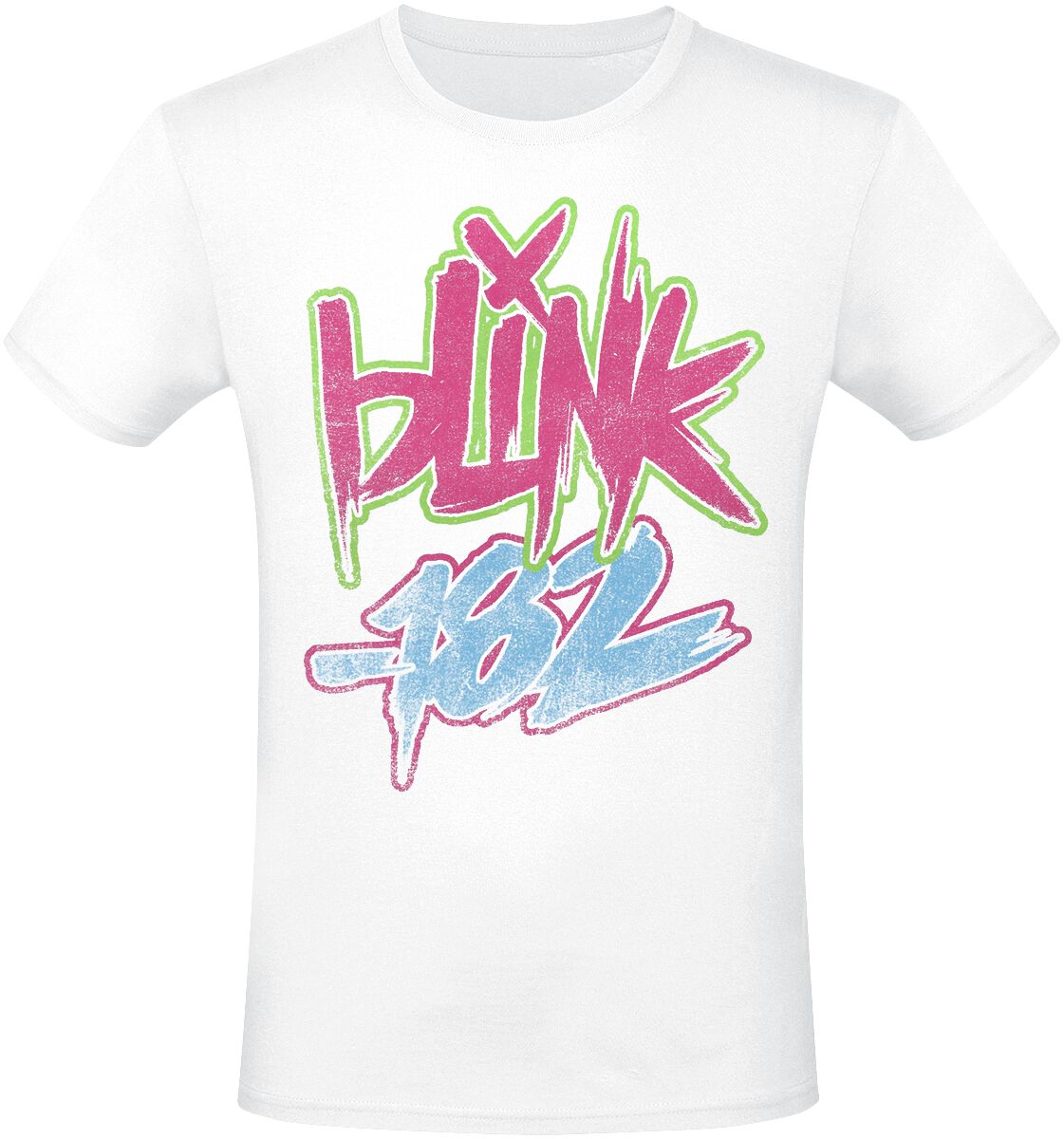 Blink 182 T-Shirt - Text - S to 3XL - for Men - white - 100% cotton T-Shirts Band Merchandise