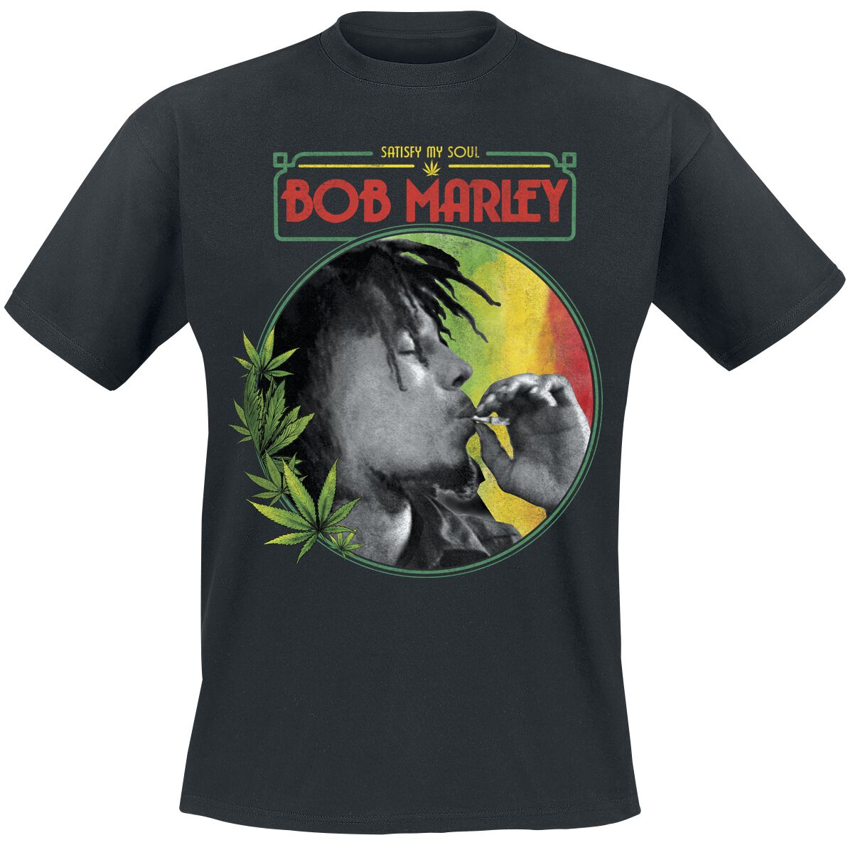 Bob Marley T-Shirt - Satisfy My Soul - S to 3XL - for Men - black - 100% cotton T-Shirts Band Merchandise