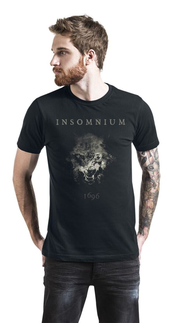 Insomnium T-Shirt - Wolf - S to XXL - for Men - black - 100% cotton T-Shirts Band Merchandise - Image 1