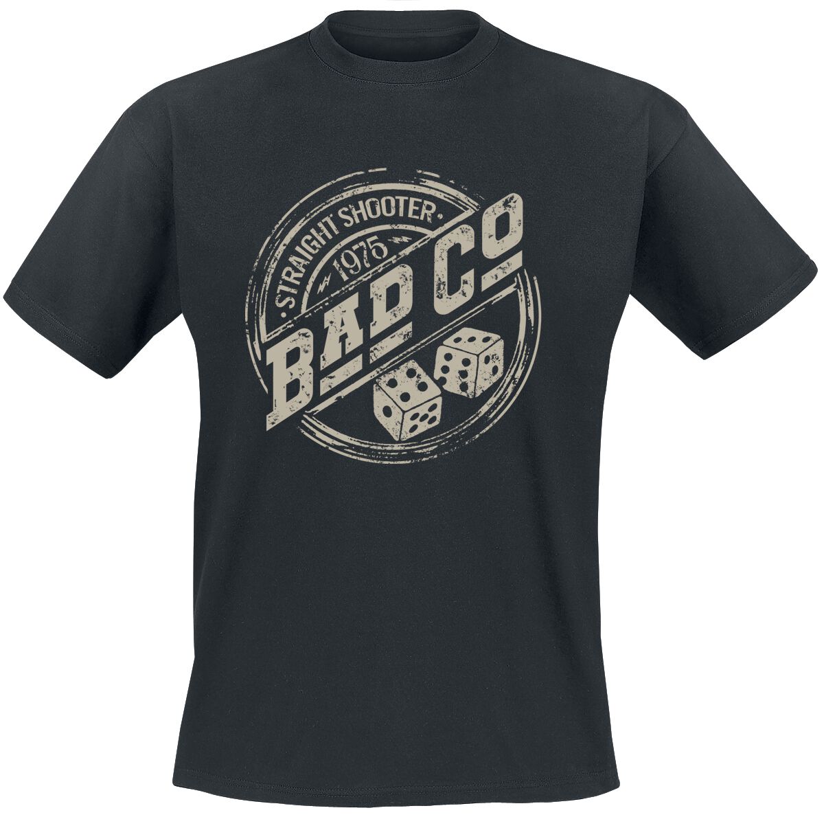 Bad Company T-Shirt - Straight Shooter - S to XXL - for Men - black - 100% cotton T-Shirts Band Merchandise