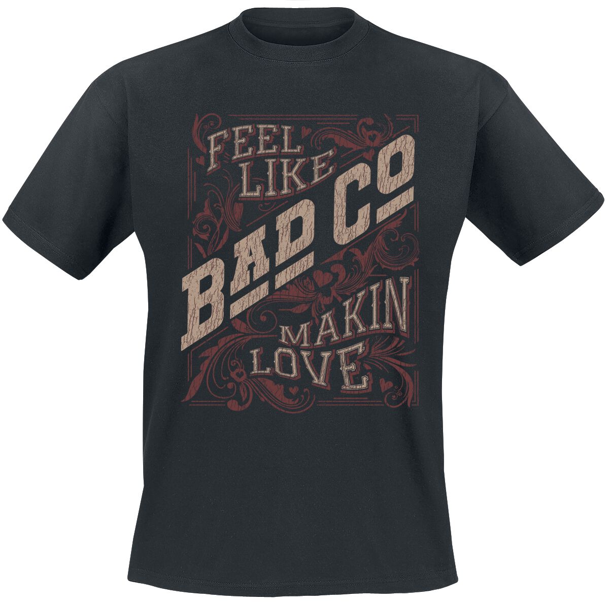 Bad Company T-Shirt - Makin Love - S to XXL - for Men - black - 100% cotton T-Shirts Band Merchandise