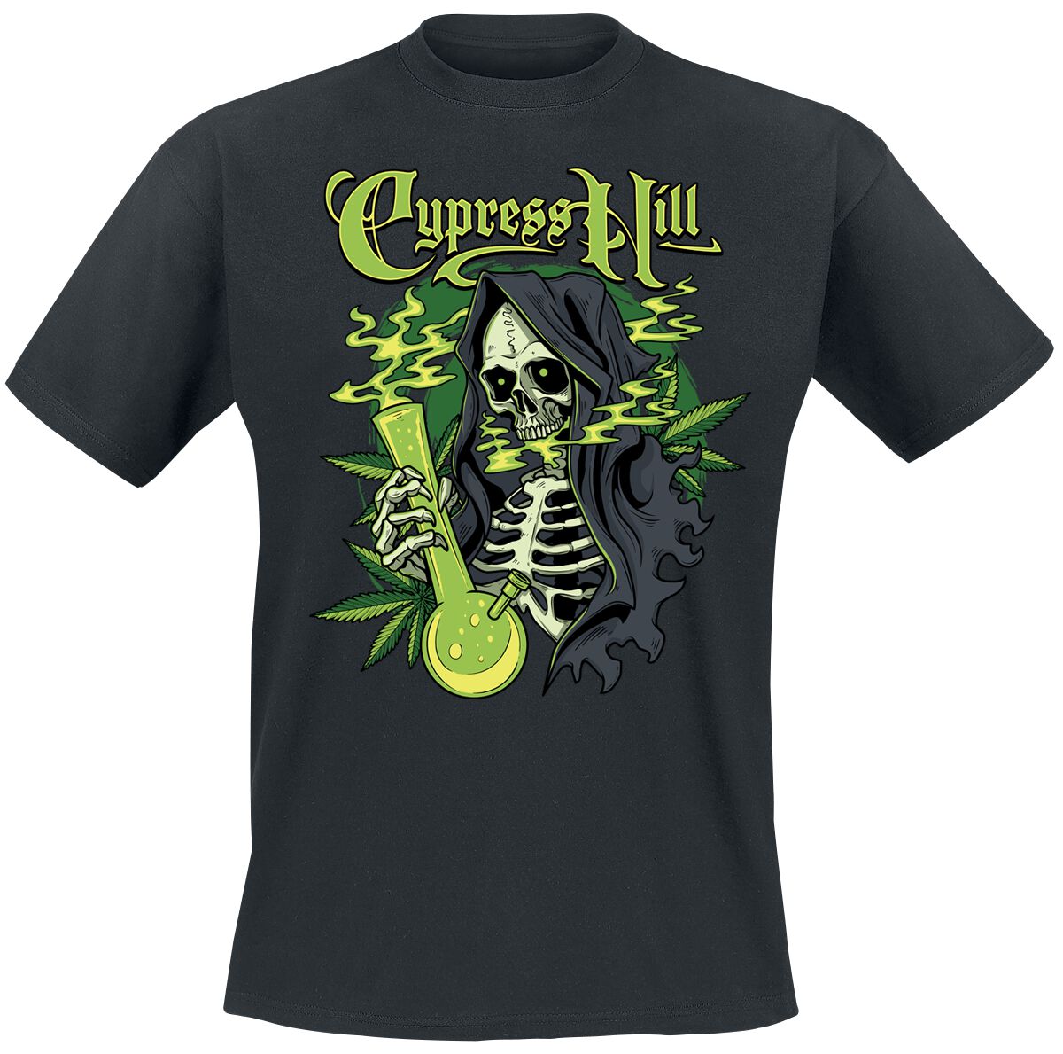 Cypress Hill T-Shirt - Skull Bong - S to XXL - for Men - black - 100% cotton T-Shirts Band Merchandise