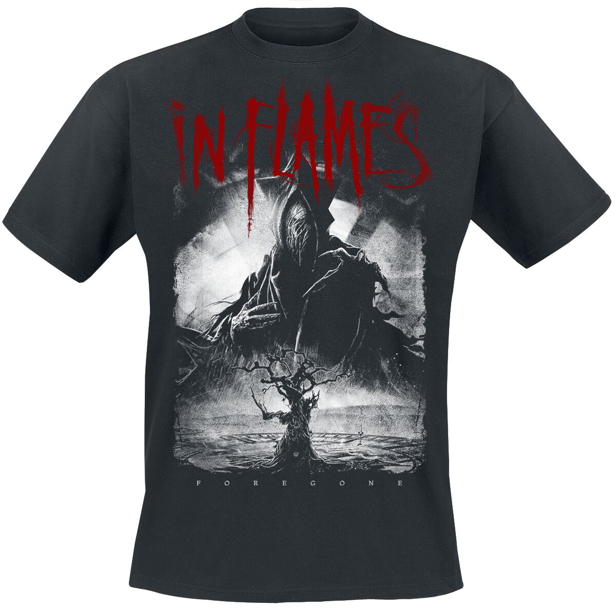 In Flames T-Shirt - In The Dark - S to XXL - for Men - black - 100% cotton T-Shirts Band Merchandise