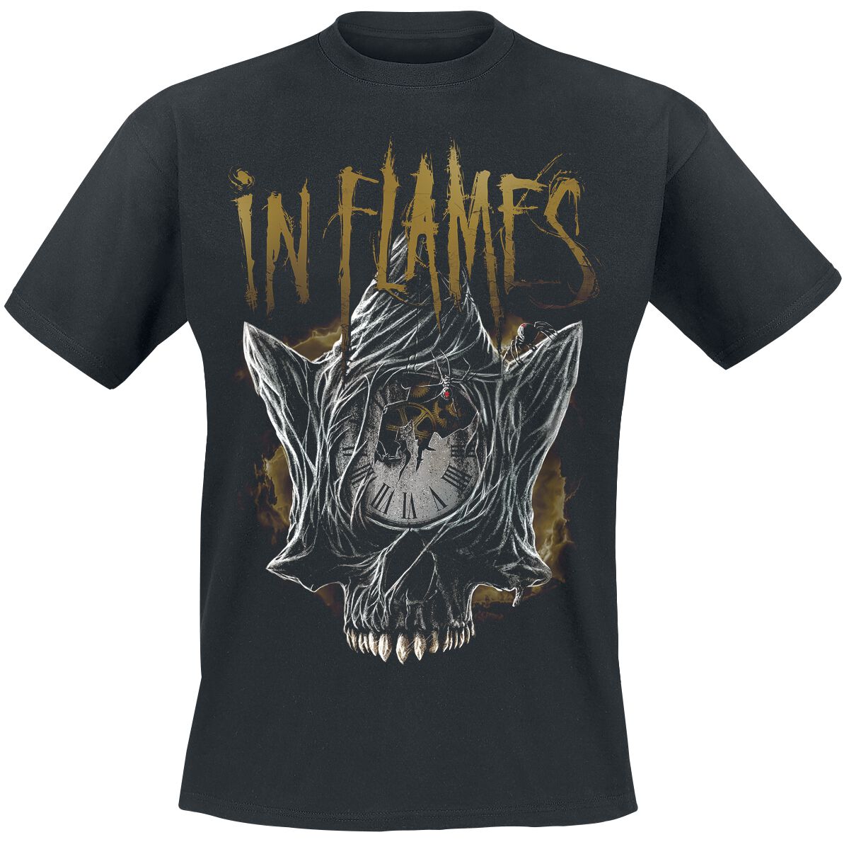 In Flames T-Shirt - Foregone Skull - S to 3XL - for Men - black - 100% cotton T-Shirts Band Merchandise