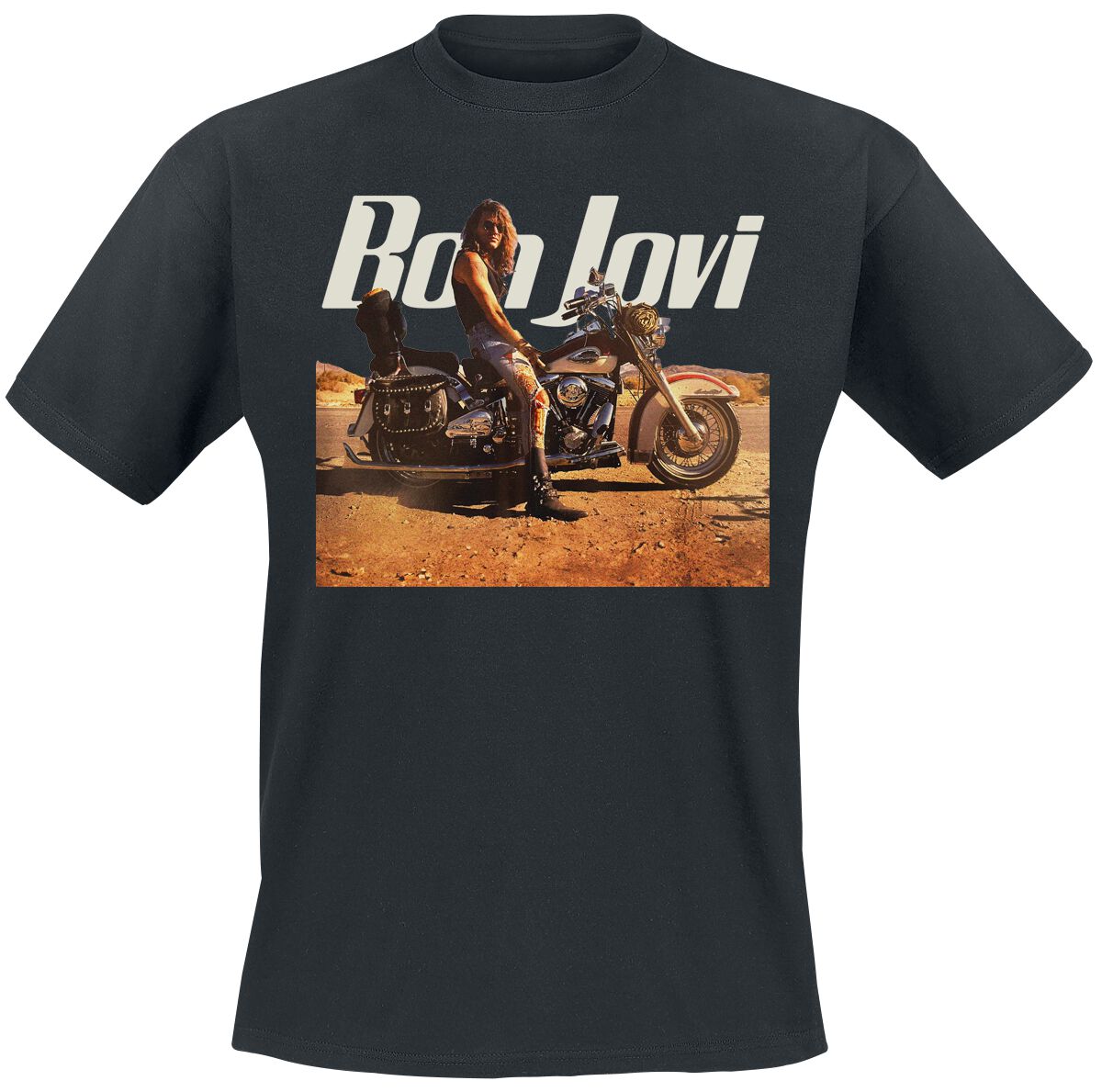 Bon Jovi T-Shirt - Wanted - S to 3XL - for Men - black - 100% cotton T-Shirts Band Merchandise