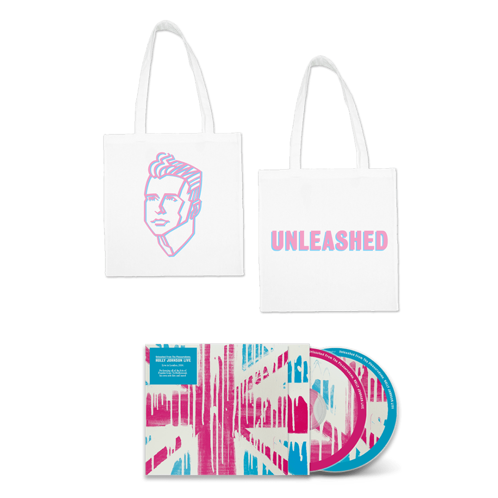 Holly Johnson - Live Unleashed from the Pleasuredome 2CD Unsigned-White Tote Bundle