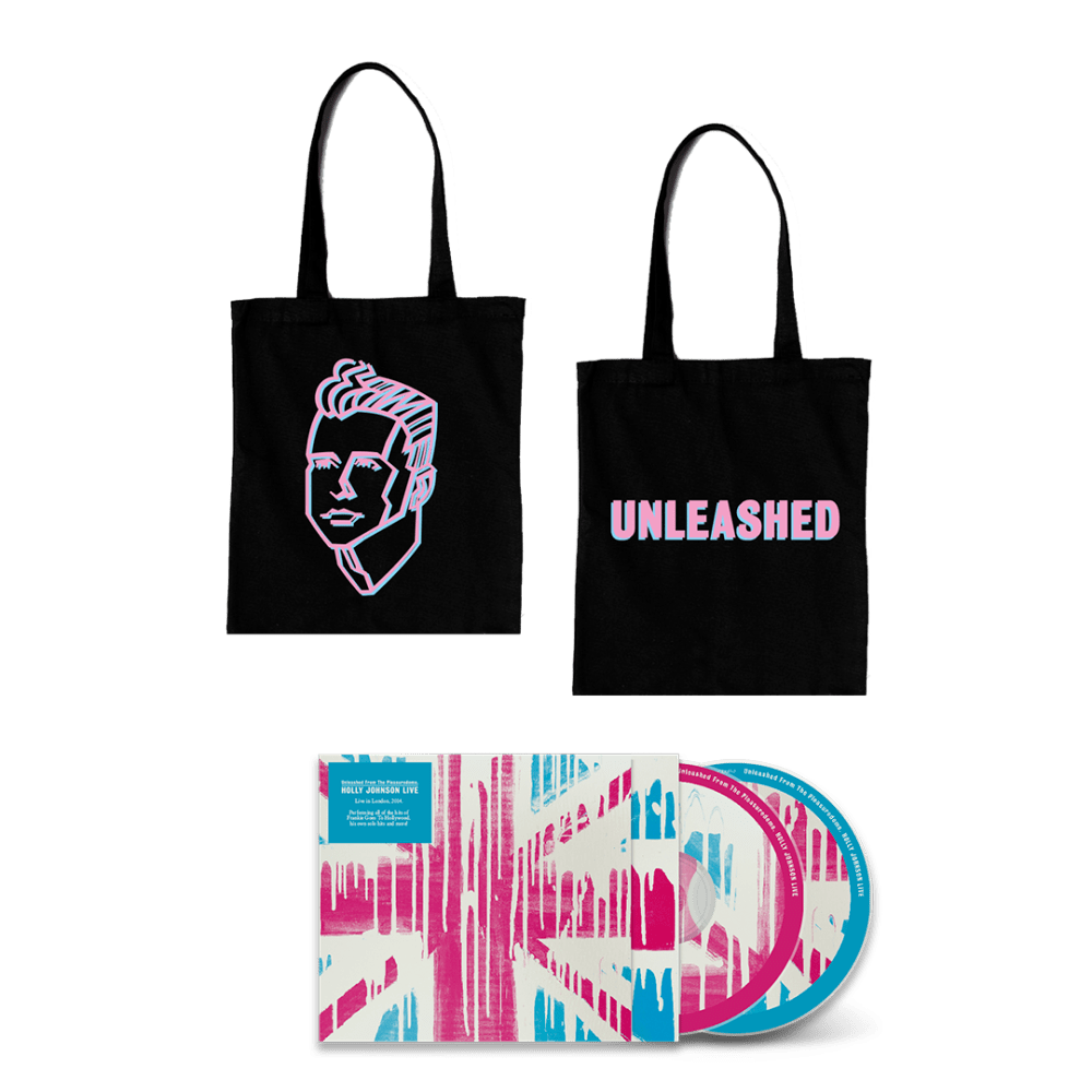 Holly Johnson - Live Unleashed from the Pleasuredome 2CD Unsigned-Black Tote Bundle