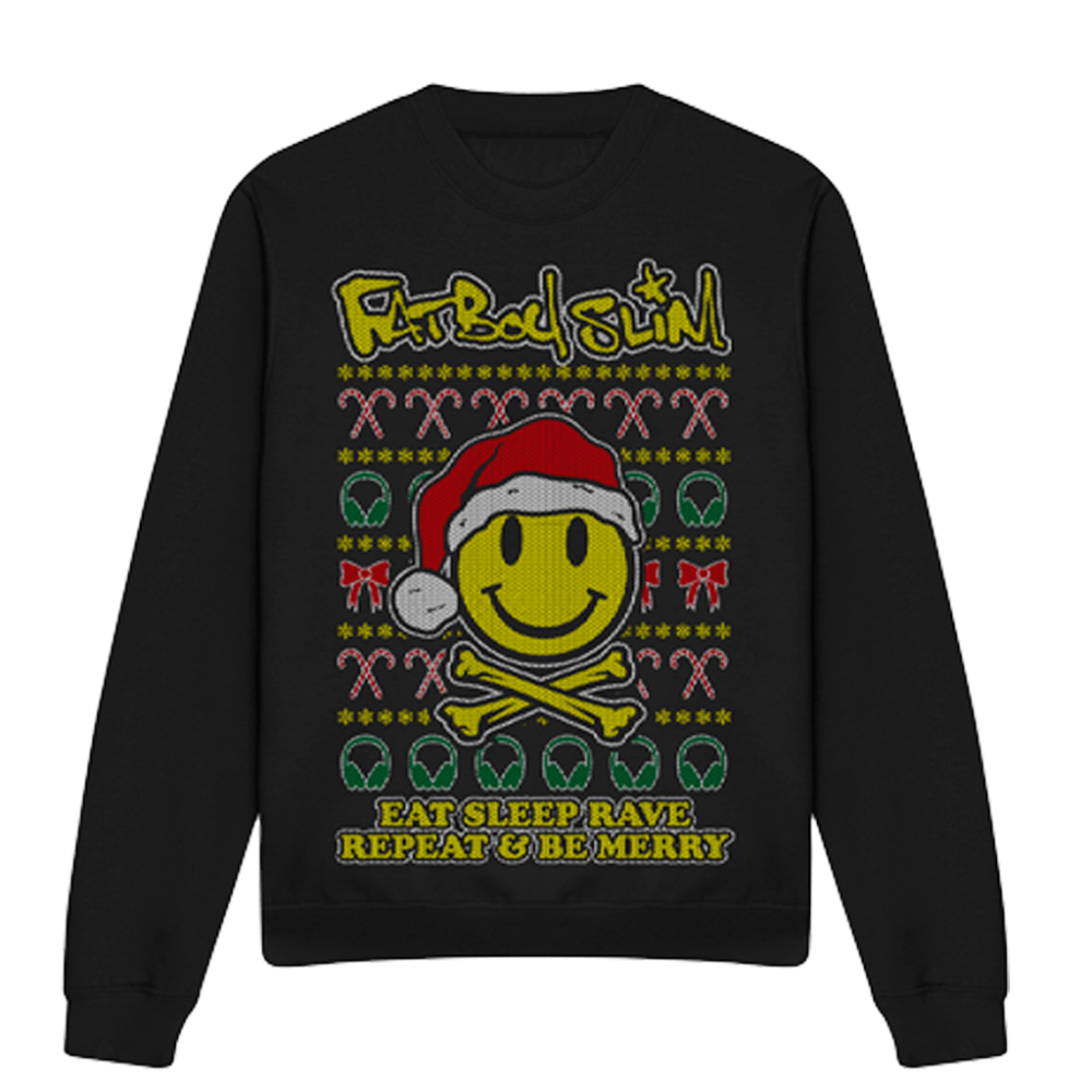 Fatboy Slim - Deep Black Xmas Jumper Sweatshirt