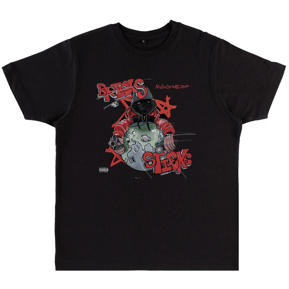 Kenzo Str8Drop - Black Bricks & Sticks T-Shirt