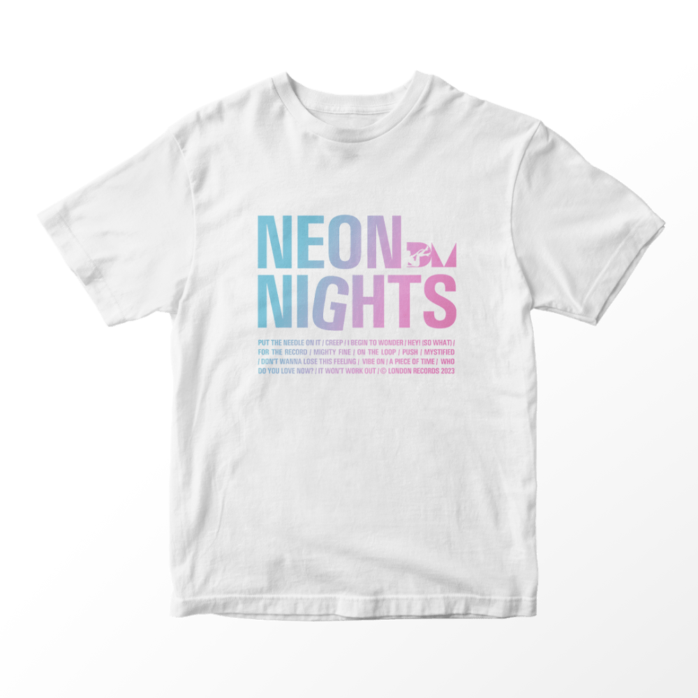 Dannii Minogue - Neon Nights 20 White T-Shirt