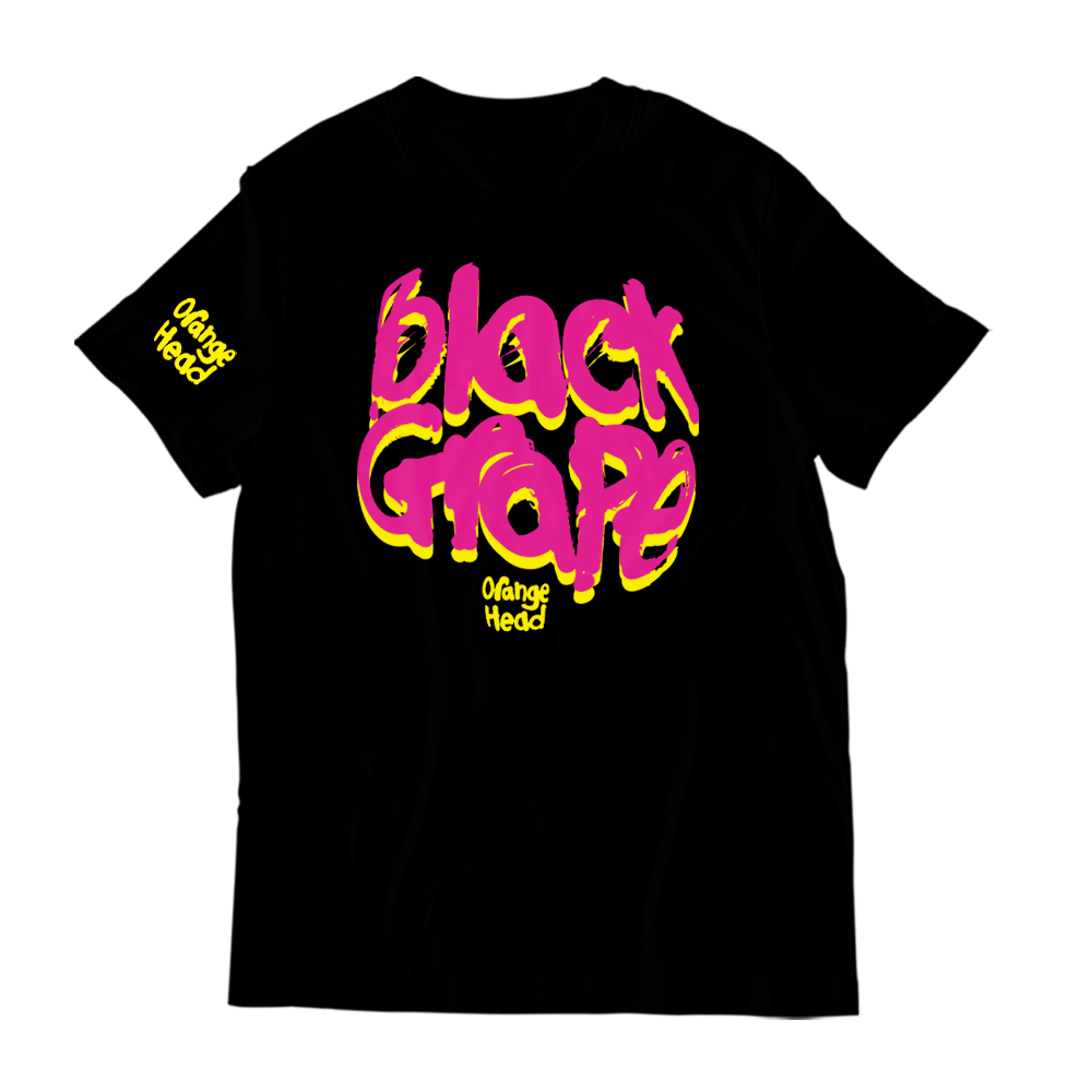 Black Grape - Orange Head Black T-Shirt