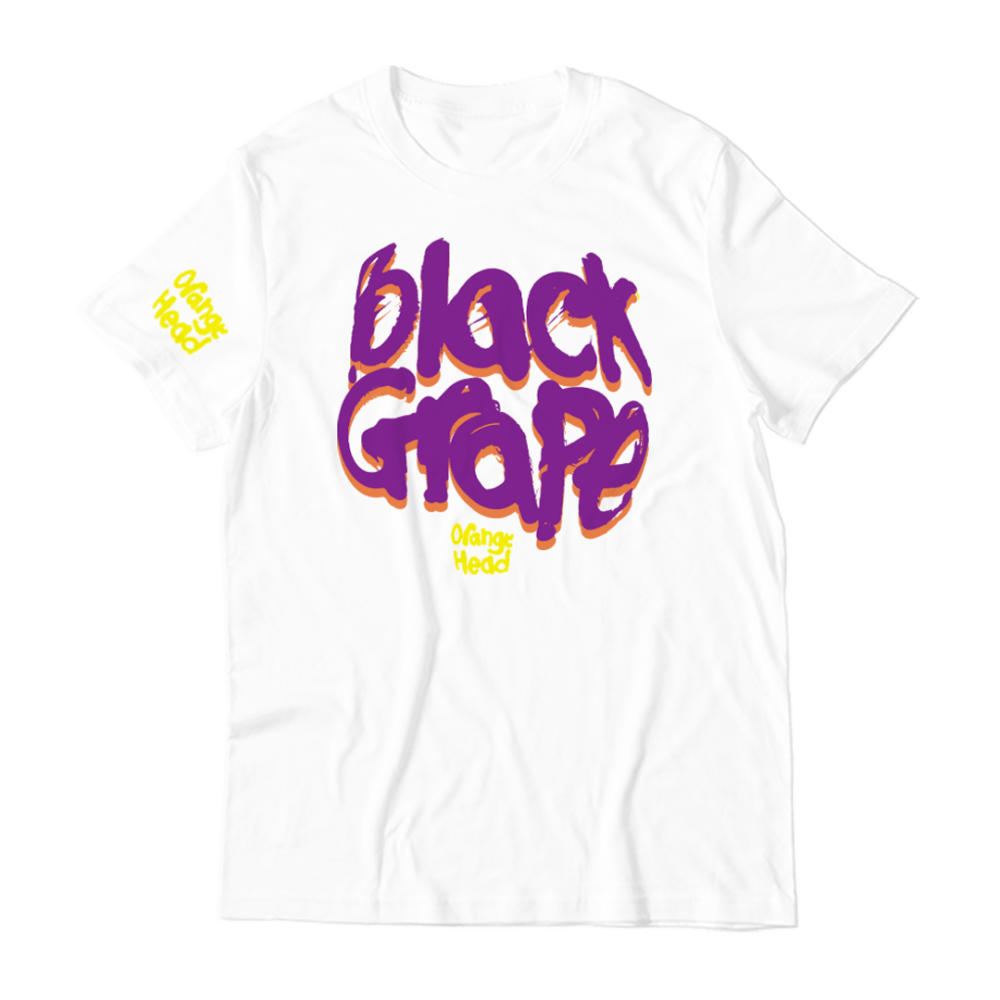 Black Grape - Orange Head White T-Shirt