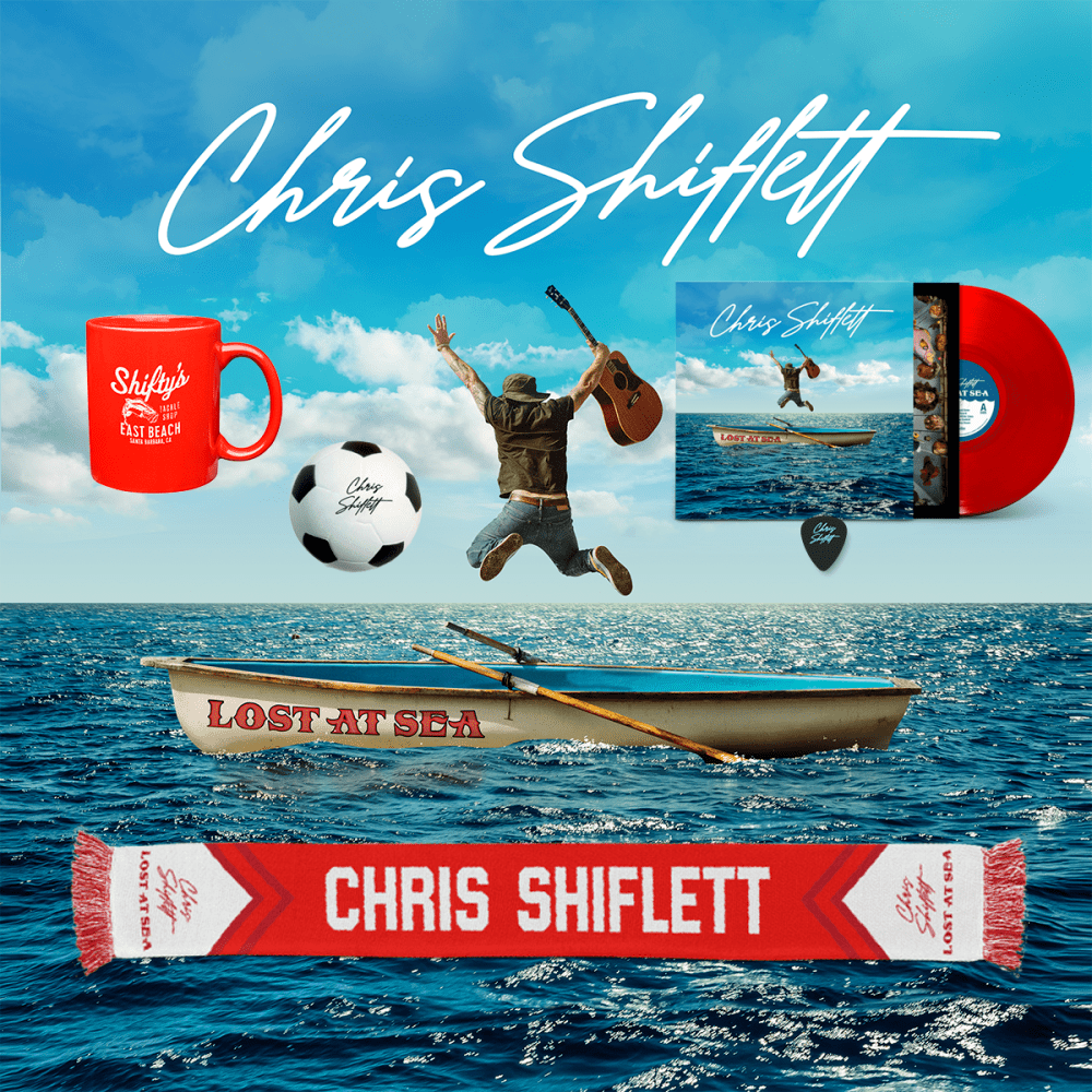 Chris Shiflett - Lost At Sea Football Red LP Bundle