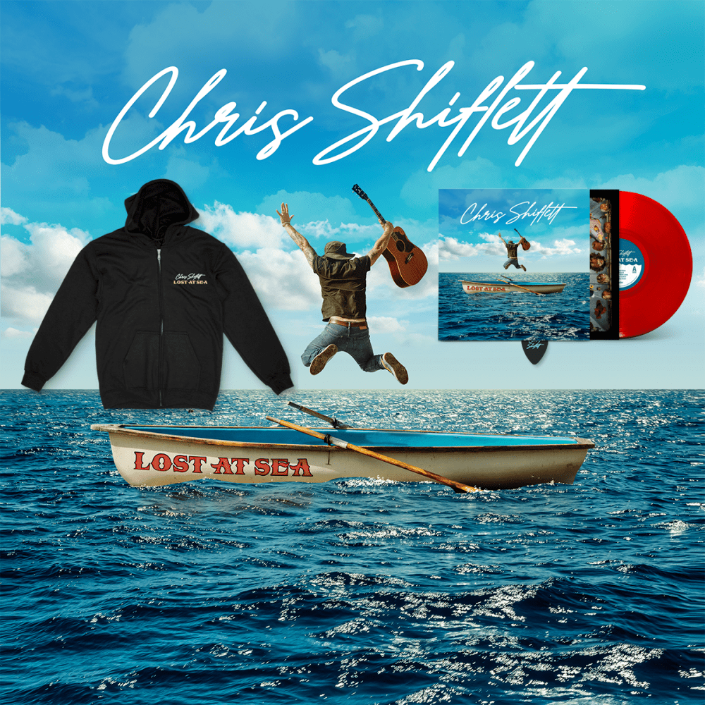 Chris Shiflett - Lost At Sea Hoodie & Red LP Bundle