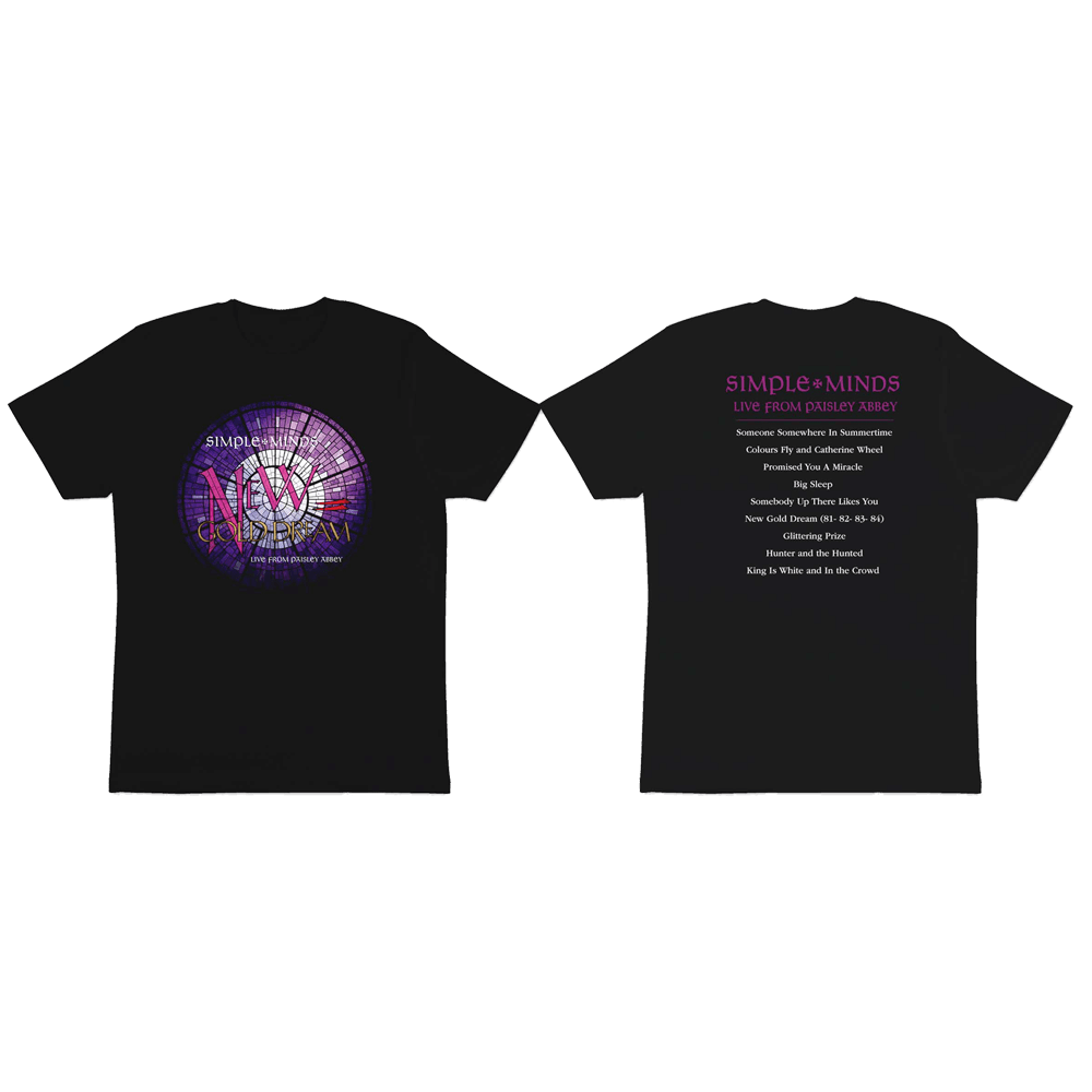 Simple Minds - New Gold Dream- Live From Paisley Abbey Black T-Shirt