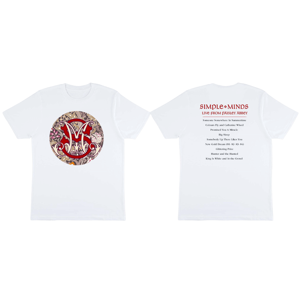 Simple Minds - New Gold Dream- Live From Paisley Abbey Emblem White T-Shirt