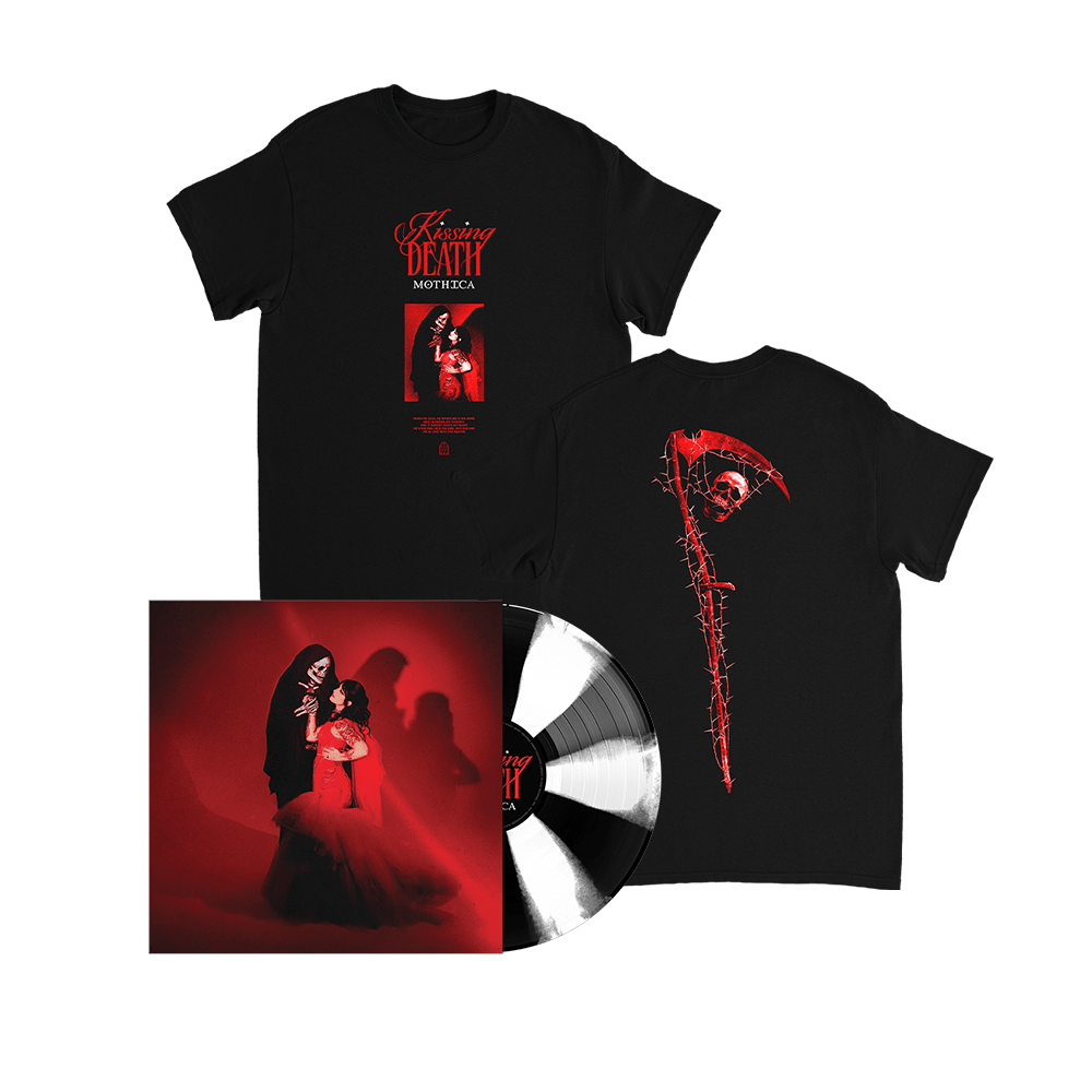 Mothica - Kissing Death Black and White Cornetto Vinyl-Scythe T-Shirt