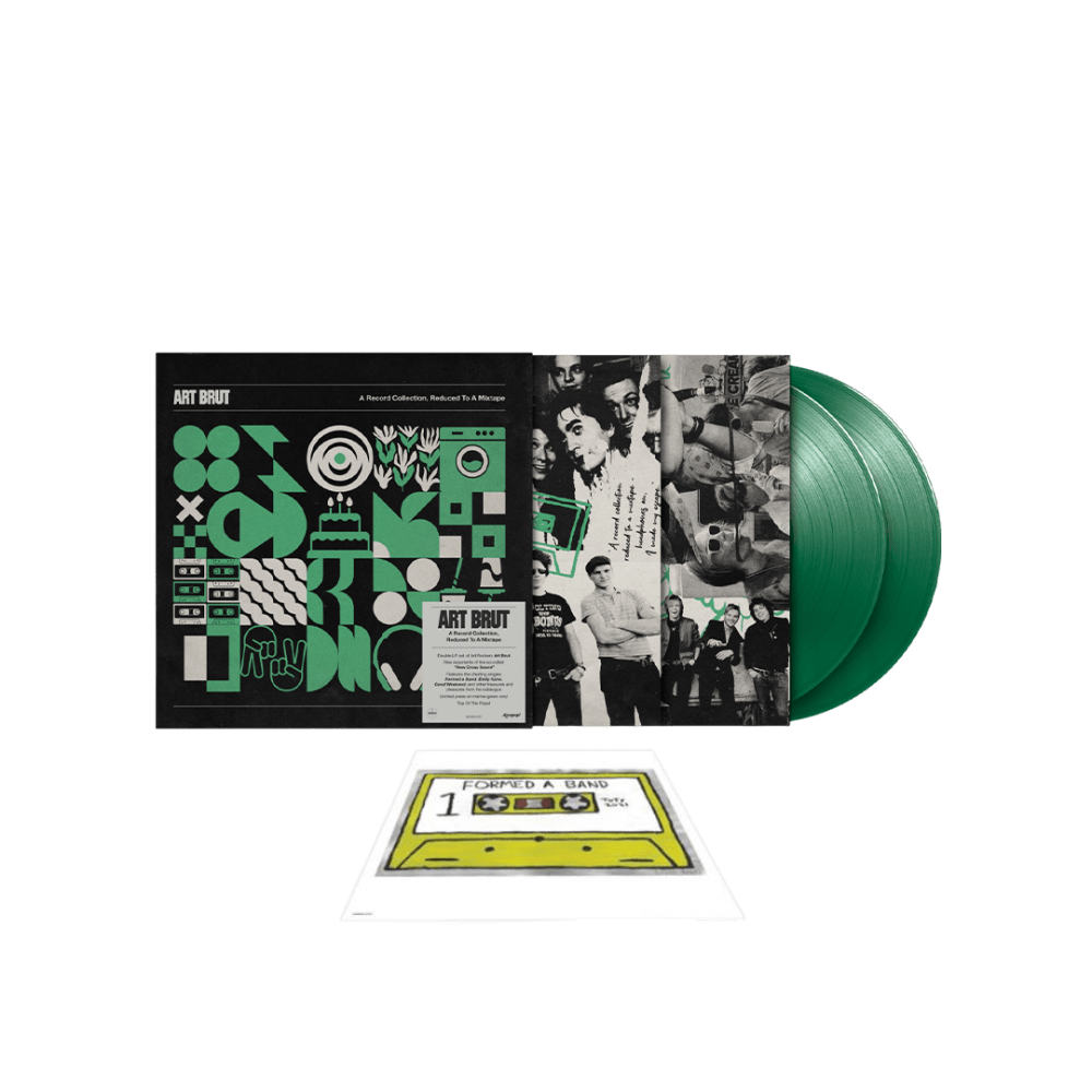 Art Brut - A Record Collection-Reduced To A Mixtape Signed Green Double-Vinyl