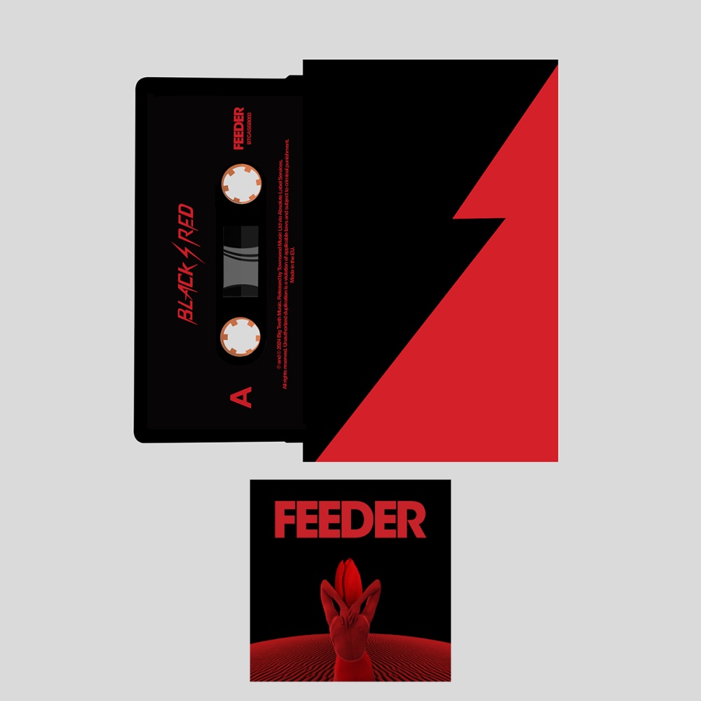 Feeder - Black  Red Deluxe Digital Download-Black Cassette