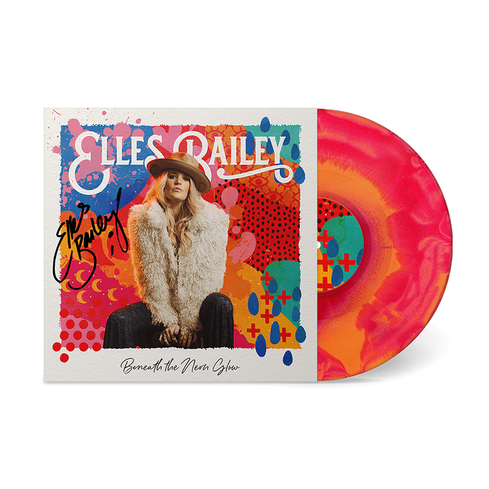 Elles Bailey - Beneath The Neon Glow Signed Red & Orange Fruit Salad Sunburst Vinyl