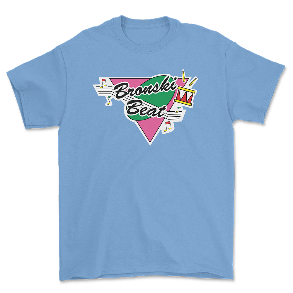 Bronski Beat - Smalltown Boy Front LogoBack Text Blue T-Shirt