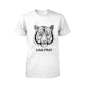 Liam Fray - Mens Liam Fray Tiger White T-Shirt