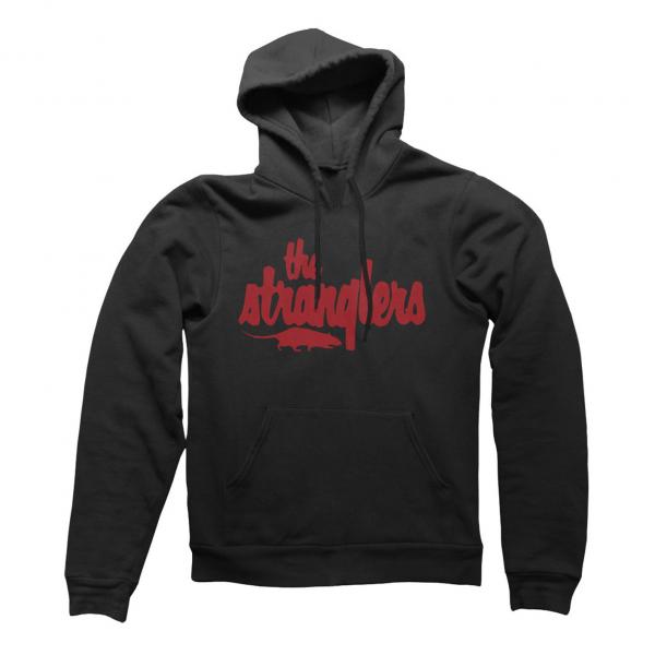 Stranglers - Classic Red Rat Logo Hoody