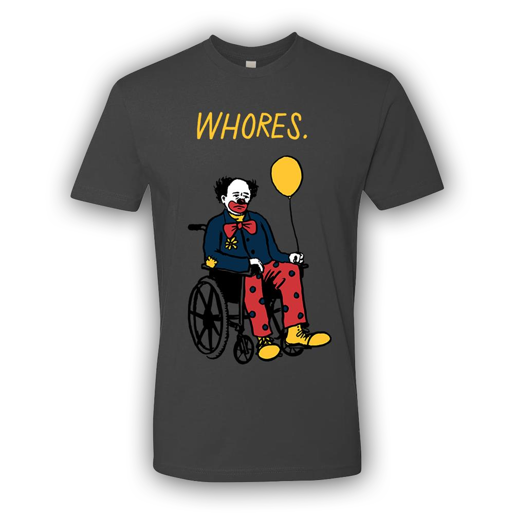 Whores - Clown Charcoal T-Shirt