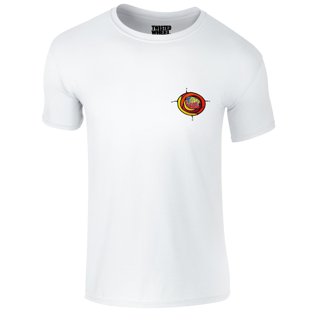 Twisted Wheel - Coloured Chest Logo White T-Shirt