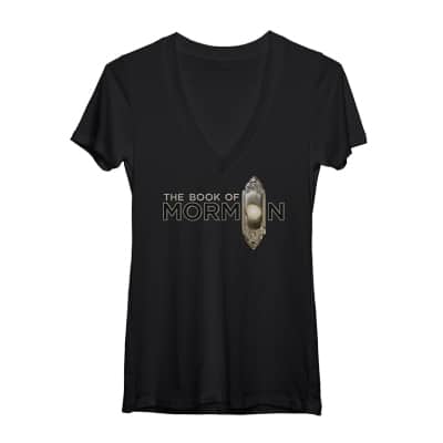 Book Of Mormon - Ladies Logo V-Neck T-Shirt