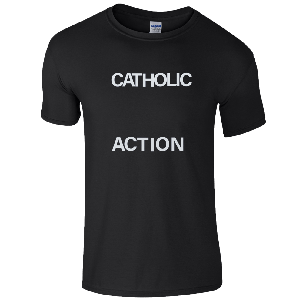 Catholic Action - Black Logo T-Shirt