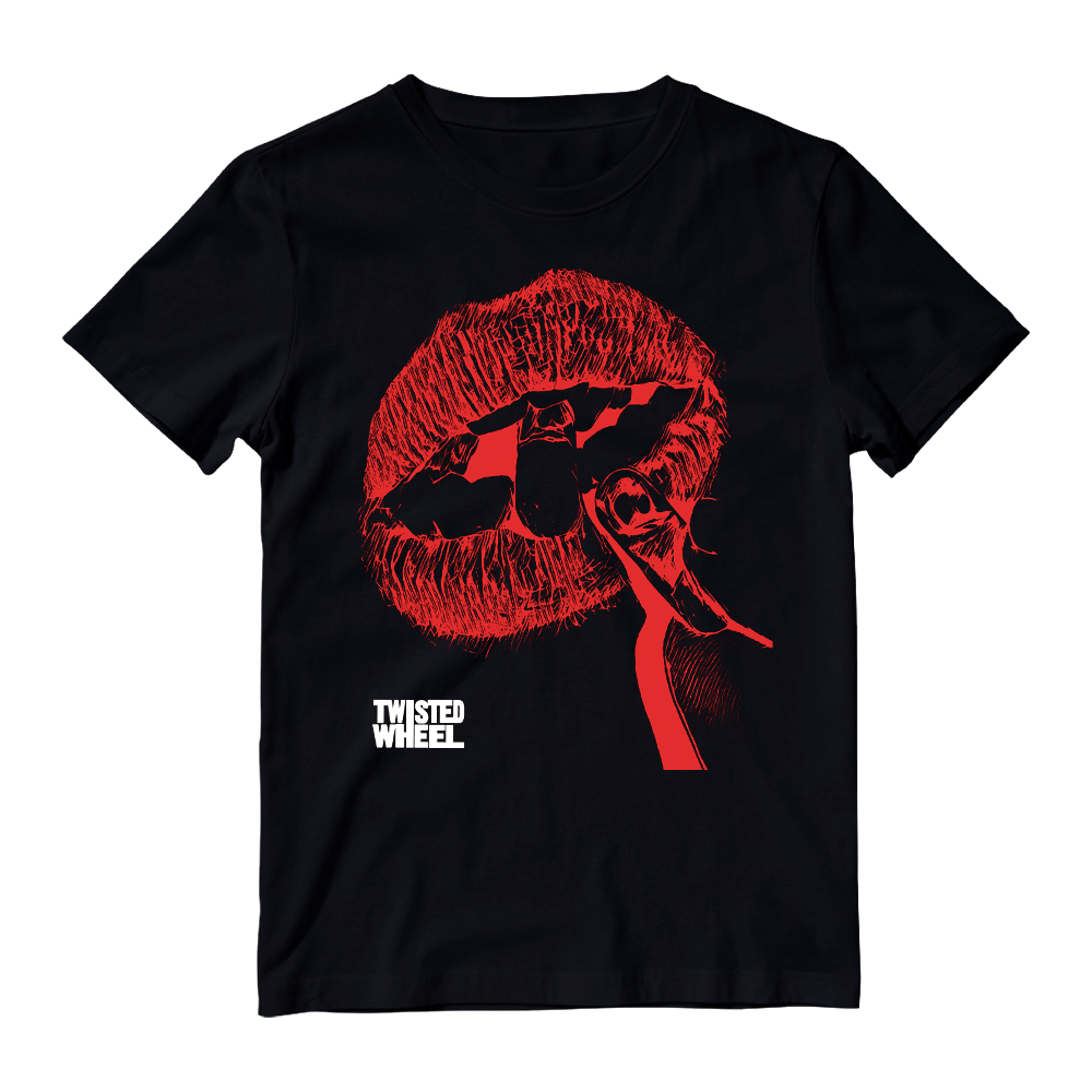 Twisted Wheel - Red Lips Black T-Shirt