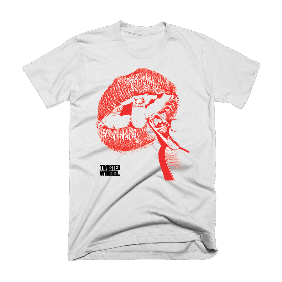 Twisted Wheel - Red Lips White T-Shirt