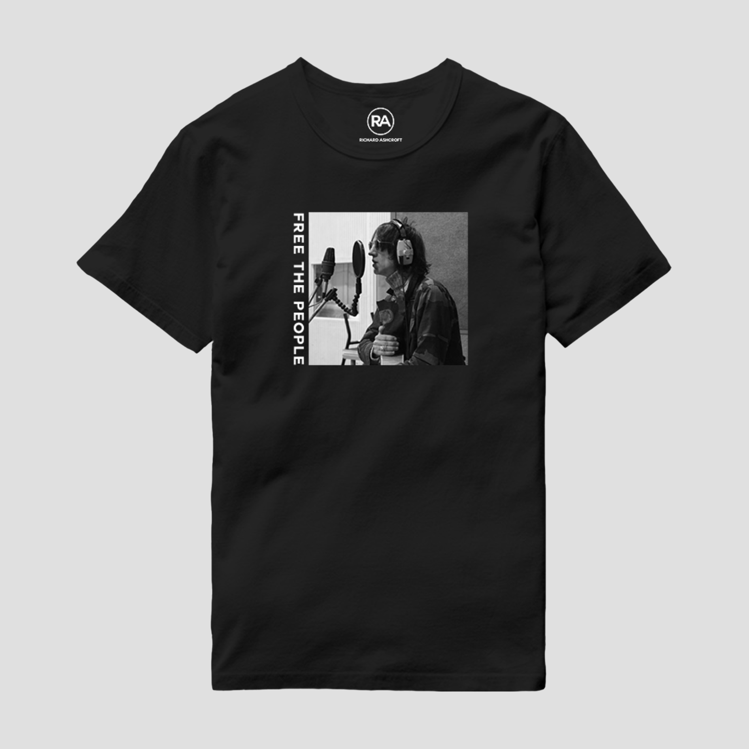 Richard Ashcroft - Free The People Photo Black T-Shirt