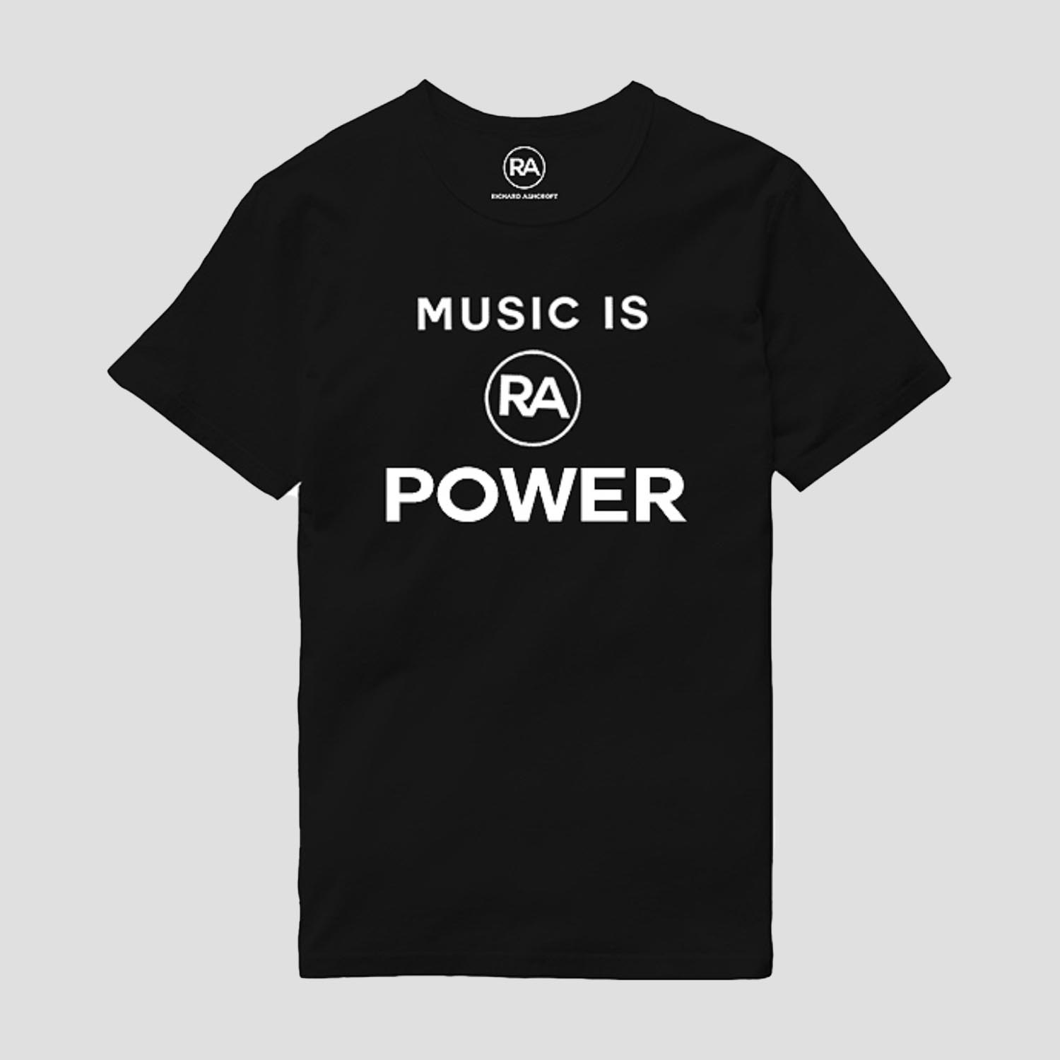 Richard Ashcroft - Music Is Power Black T-Shirt