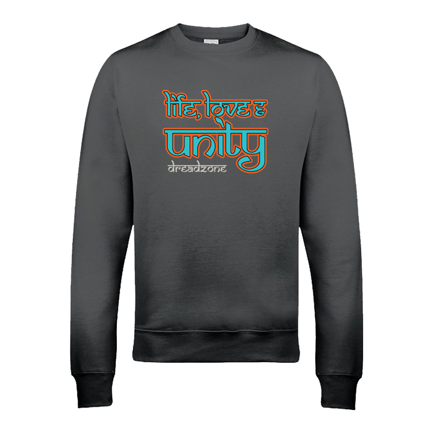 Dreadzone - Life-Love & Unity Charcoal Sweatshirt