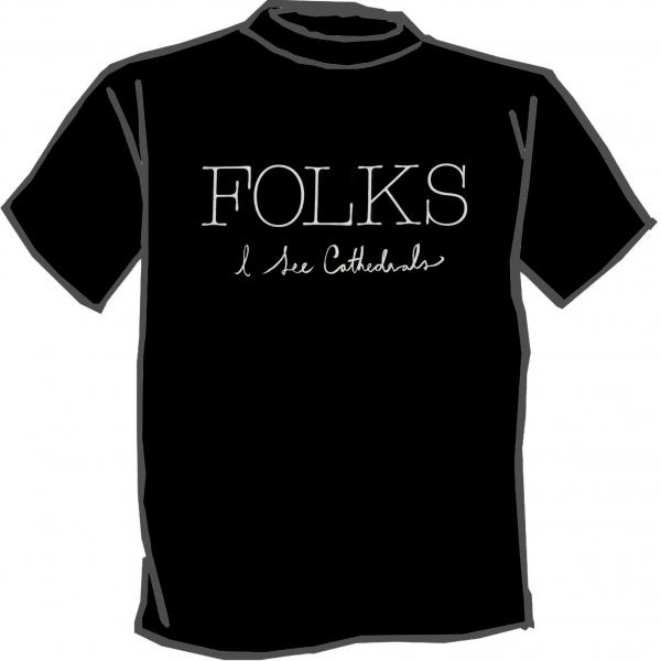 Folks - I See Cathedrals Black T-Shirt