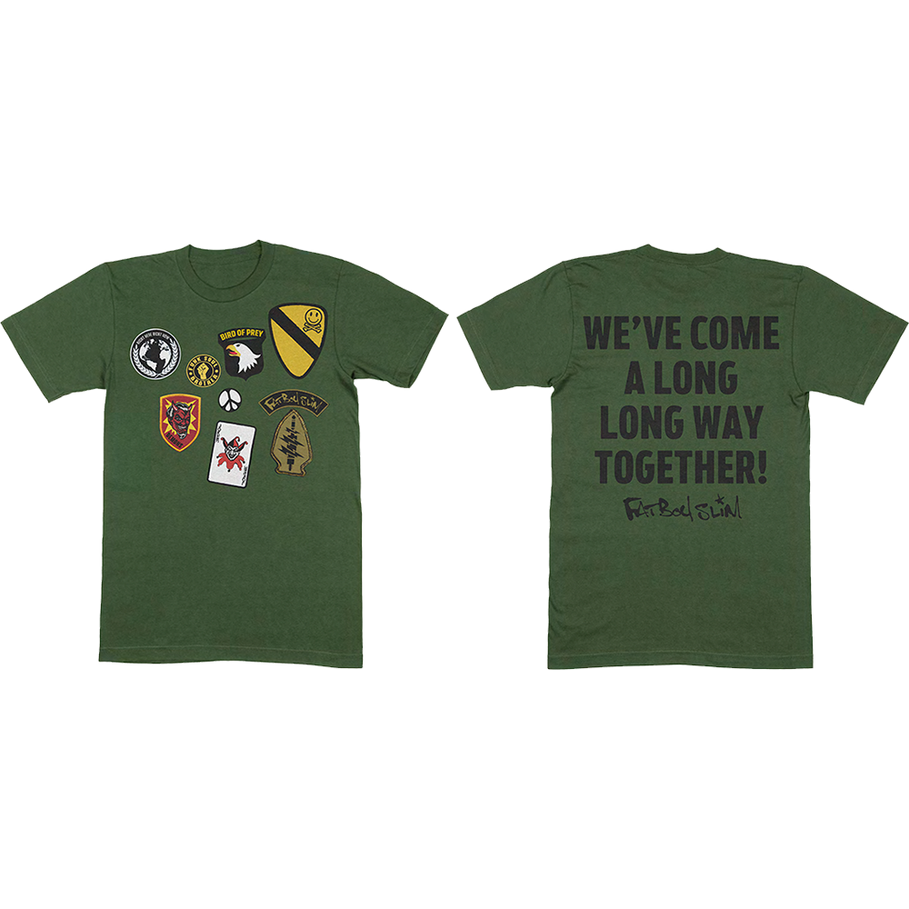 Fatboy Slim - Military Green Patches T-Shirt