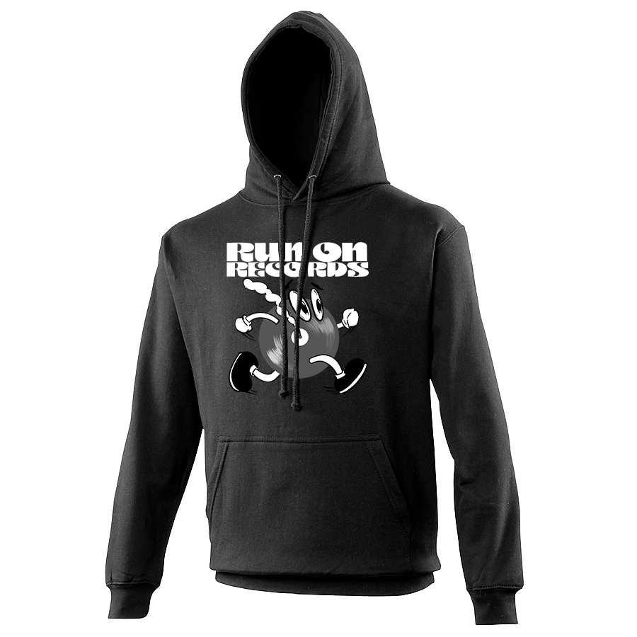 Run On Records - Black Graphic Hoody