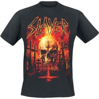 Slayer T-Shirt Flaming Skull Graveyard S to 4XL for Men black - Image 1