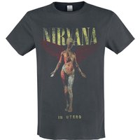 Nirvana T-Shirt Amplified Collection In Utero S to XXL for Men charcoal