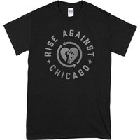 Rise Against T-Shirt Chicago Heartfist Grey S to XXL for Men black - Image 1